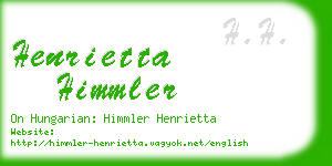 henrietta himmler business card